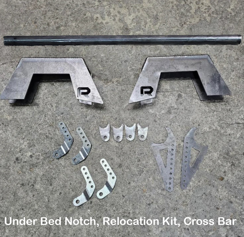 1999-2006 Silverado Shock Relocation Under Bed Notch with 1 Crossbar
