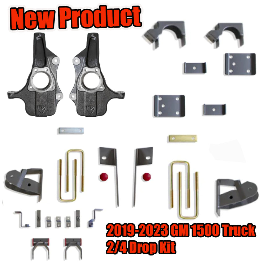 2019-2024 Silverado Sierra 2/4 Drop Kit Fits All Cabs 2wd/4wd