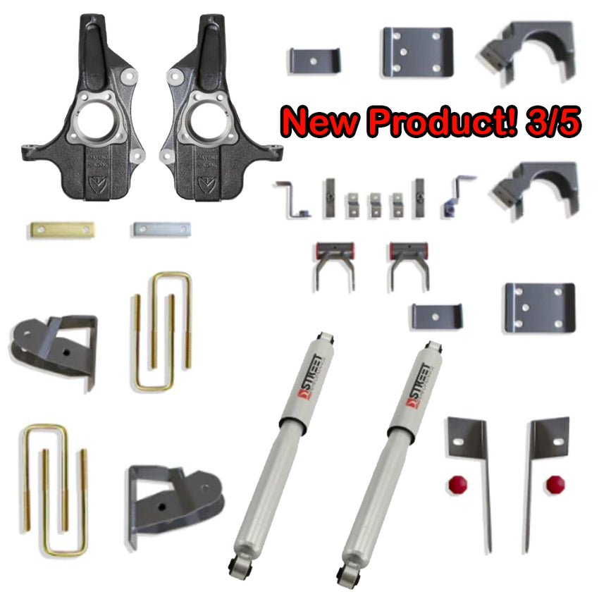 2019-2024 Silverado/Sierra 3/5 Drop Kit Fits All Cabs 2wd/4wd