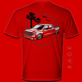 Reklez Red Tee Grey Center Logo Rear Bagged Silverado