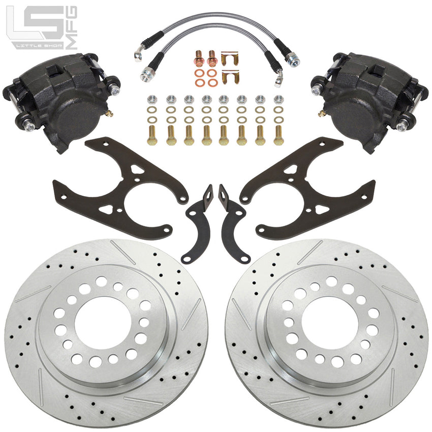 1988-1998 Silverado Sierra Obs Rear Disc Brakes Conversion (5-lug, for 10" Drum Axles by Little Shop)