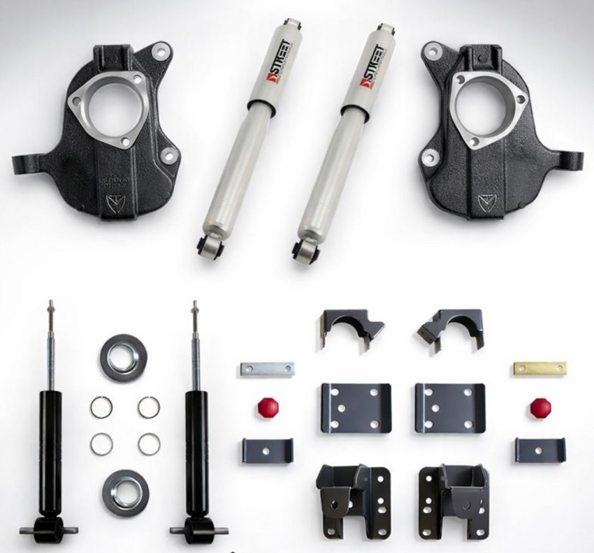 2014-2018 Silverado Stamped Steel/ Aluminum Arms Adjustable Drop Kit 3/5, 4/6, 4/7 2wd & 4x4