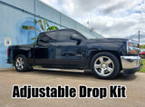 2014-2018 Silverado Sierra Adjustable Drop kit 3/5, 4/6, 4/7 2wd & 4x4 (Cast Arms Only) All Cabs